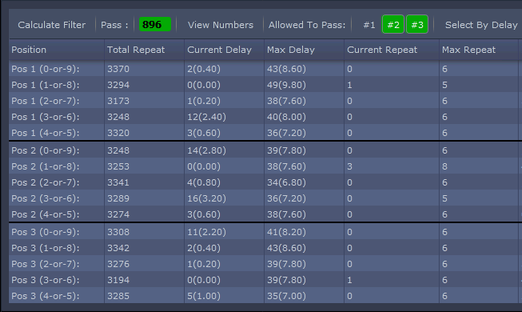 pick3sifter pick 3 software screenshot of the pick 3 filters current and max repeat